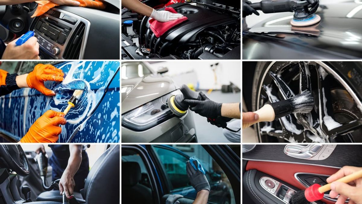 Professional car detailing process